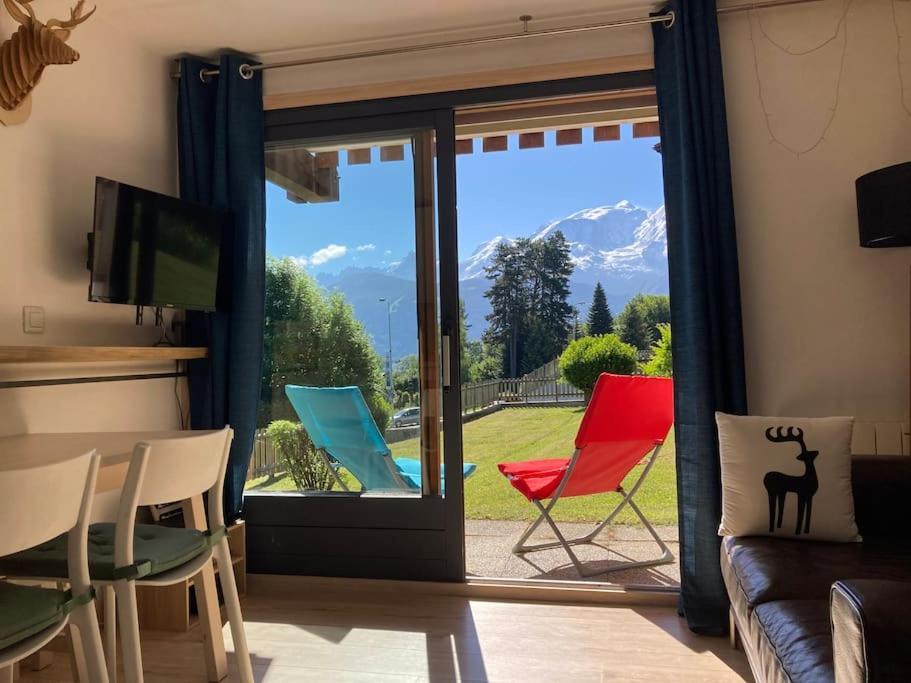 Appartamento La Marmotte: Vue Mont Blanc, Terrasse, Parking Combloux Esterno foto