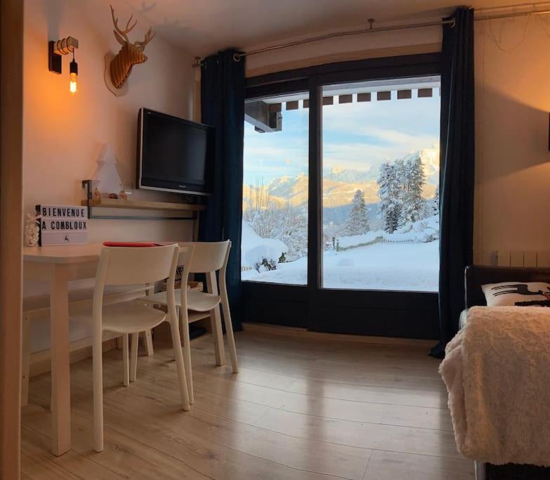 Appartamento La Marmotte: Vue Mont Blanc, Terrasse, Parking Combloux Esterno foto