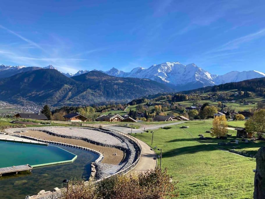 Appartamento La Marmotte: Vue Mont Blanc, Terrasse, Parking Combloux Esterno foto